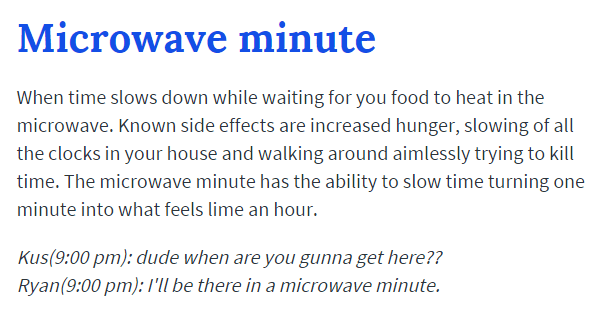 Microwave Minute