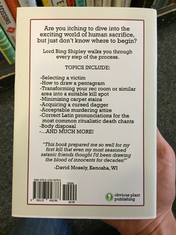 Human Sacrifice Back Cover