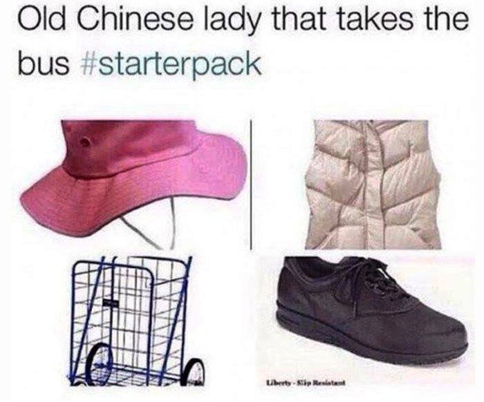 Old Chinese Lady Starter Pack Memes