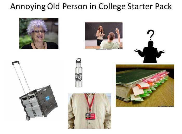 Old Person In College