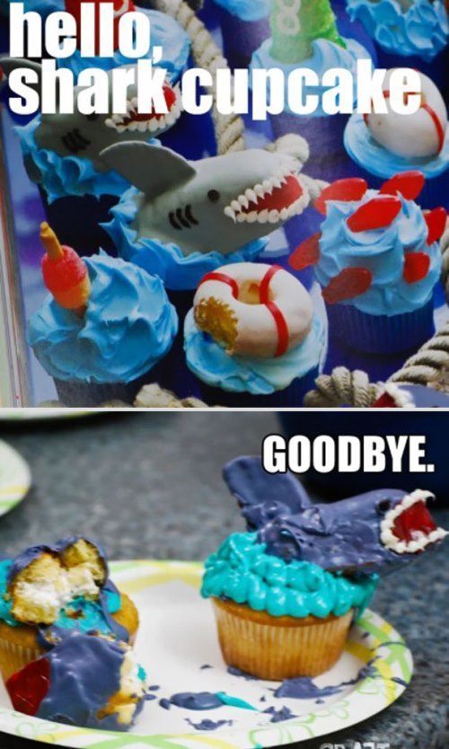 Shark Cupcake
