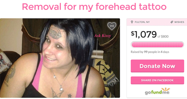 Forehead Tattoo Gofundme 420