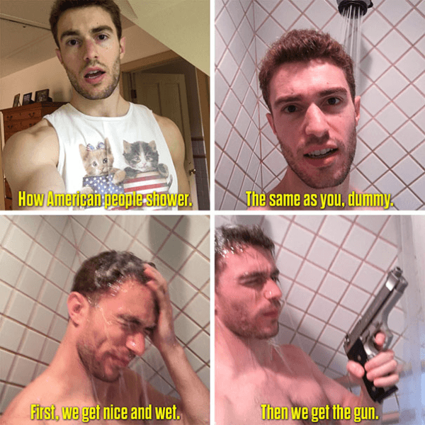 How Americans Shower