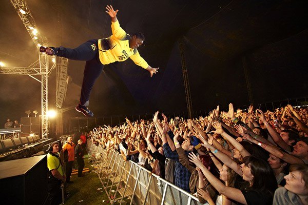 Angolian Goal Keeper Crowdsurf