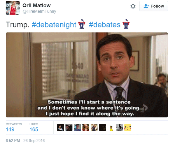 Hillary Trump Debate Michael Scott