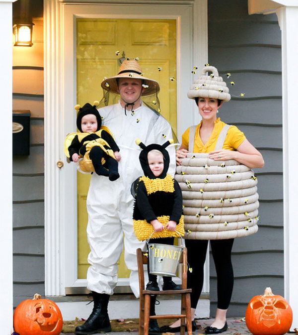 Honeybees Beekeeper And Hives