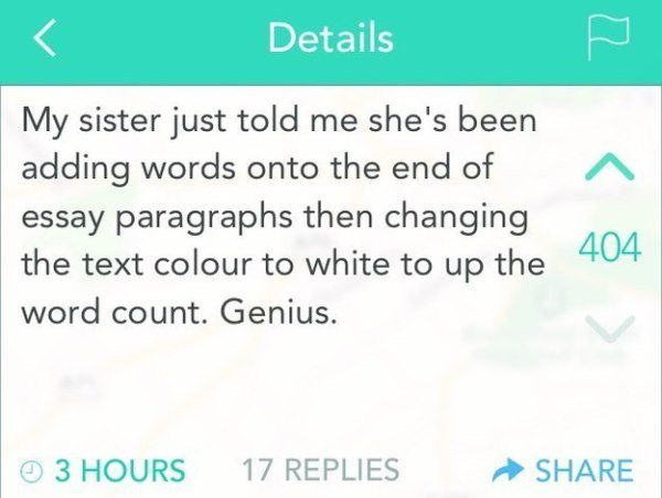 Word Count Hack