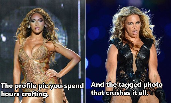 Beyonce Profile Vs Tagged Photo