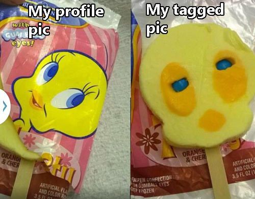 Profile Photo Vs Tagged Pic Popsicle