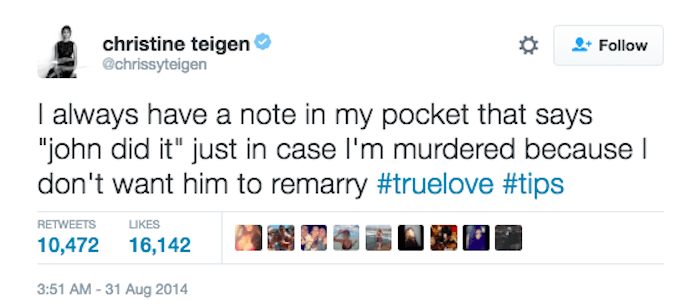 Chrissy Teigen Tweets