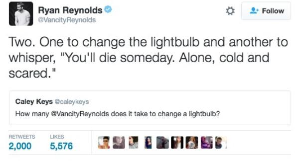 Funny Ryan Reynolds Tweets