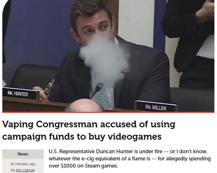 Vaping Congressman