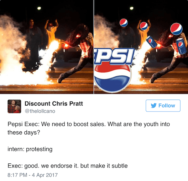 Pepsi Commercial Memes Protesting