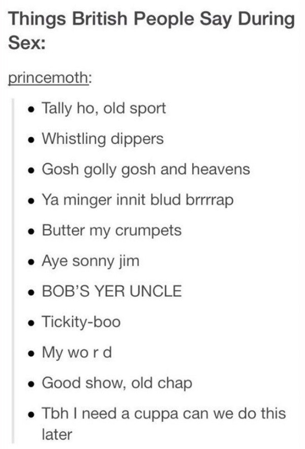 Things British People Say