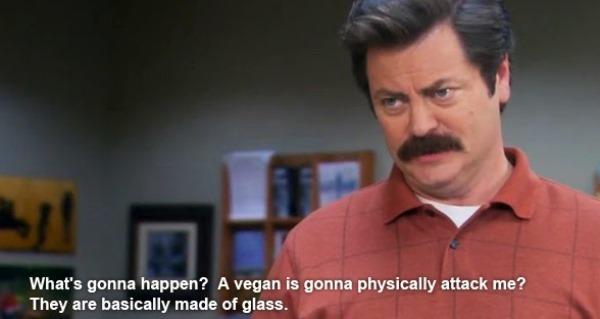 Vegan Attack Ron Swanson