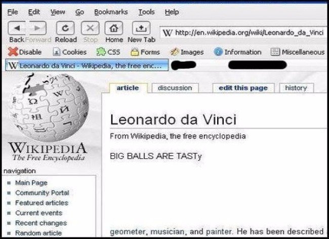 Funniest Wikipedia Edits Ever