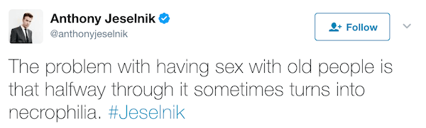 Funniest Anthony Jeselnik Tweets