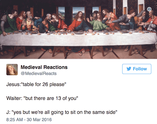 Last Supper Funny Tweet