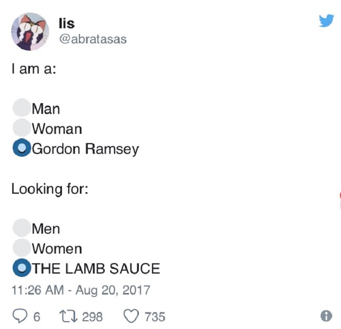 Gordon Ramsey Multiple Choice Tweets