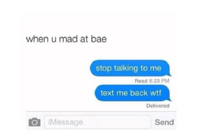 Mad At Bae Funny Texts