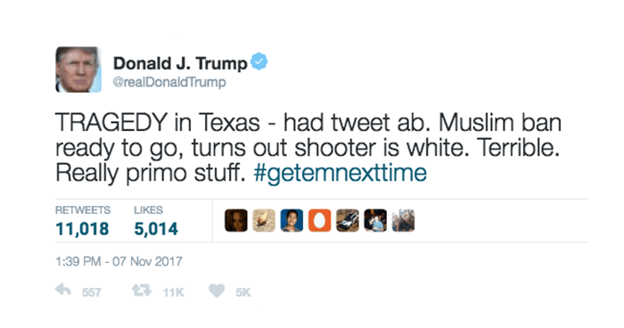 Muslim Ban Trump Tweet
