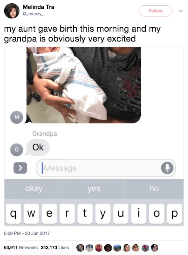 Excited Grandpa