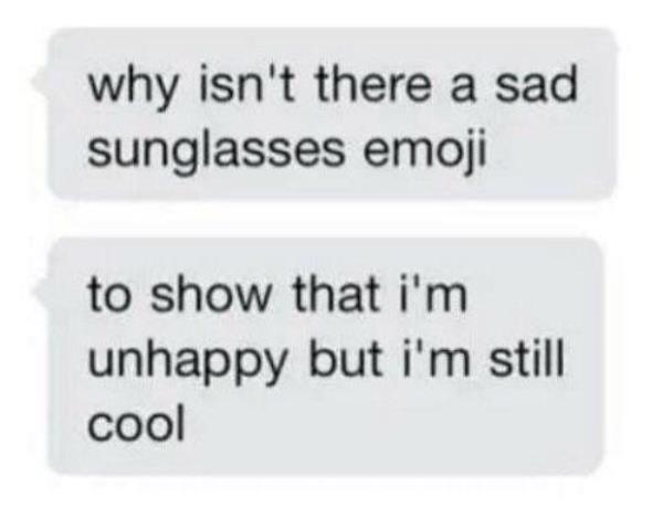 Sad Sunglasses Emoji